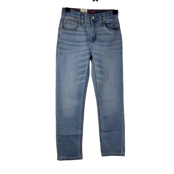 Levi's 514 Jeans Boys Sz 20 Blue Straight Fit Adjustable Waistband Reg 30x32 NEW - Picture 1 of 10